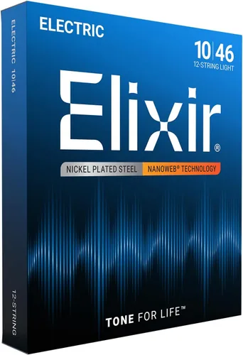 Vista 10 de Elixir Strings - Cuerdas de guitarra eléctrica de acero niquelado con revestimiento NANOWEB - Cuerdas de guitarra eléctrica Elixir - Ligeras/Pesadas