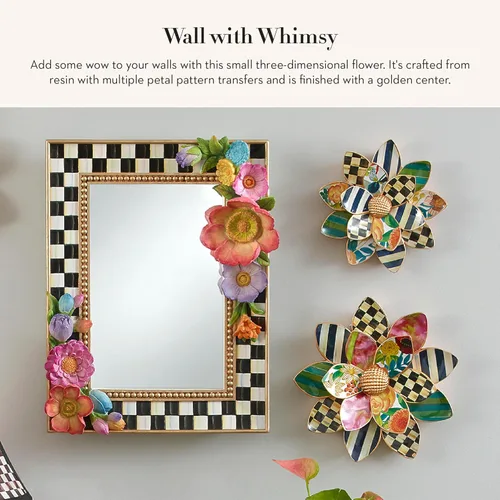 Vista 2 de MACKENZIE-CHILDS Wallflower, Decoración de Pared Floral Colgante, Pequeña