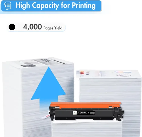 Vista 3 de TRUE IMAGE CF230X 30X - Cartucho de tóner negro de alto rendimiento compatible para HP 30X CF230X 30A CF230A para HP LaserJet Pro MFP M227fdw M203dw