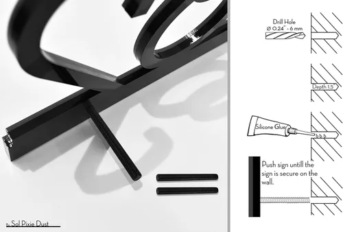 Vista 5 de Números de casa modernos - Negro con acrílico negro - Dirección contemporánea del hogar - Placa de letrero subrayado - Número de puerta