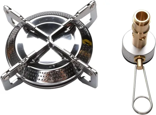 Vista 4 de CHENBO Estufa ligera para acampar al aire libre - Estufa de gas plegable para cocinar y mochilero