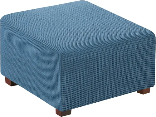 Vista 21 de Flamingo P Funda otomana elástica, funda otomana cuadrada, protector de muebles, taburete de almacenamiento plegable, protector de muebles, funda