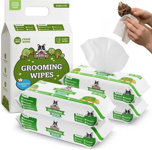 Vista 10 de Pogi's Grooming Wipes, 100 toallitas antisépticas para perros y gatos