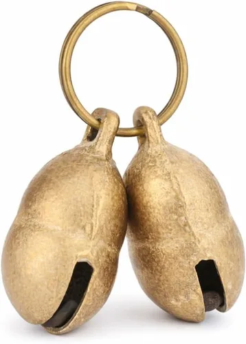 kcrygogo Campana de latón para perros medianos/grandes, campanas fuertes y claras para collar o mordedura de timbre (4 unidades)