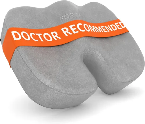 Vista 23 de FORTEM Cojín de asiento, cojín para silla de oficina, espuma viscoelástica para silla de escritorio, ciática, coxis, alivio del dolor de coxis