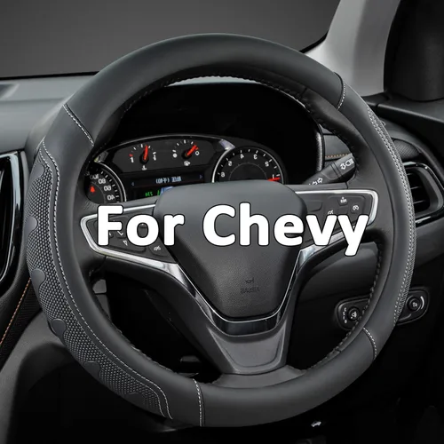 Vista 15 de Funda para volante GIANT PANDA para Chevy Silverado - Funda para volante de coche para Chevrolet Colorado Tahoe - Negro