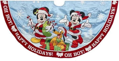 Kurt Adler DN7166 - Pañuelo de satén con estampado de Mickey y Minnie de 48 pulgadas, multicolor