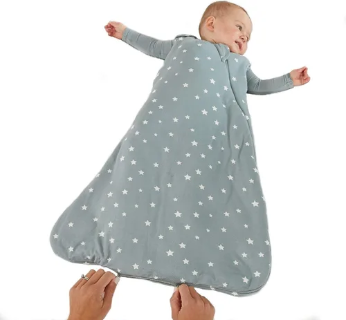 Vista 16 de GUNAMUNA Sacos de dormir para bebés y recién nacidos, cremallera de pañales fácil de cambiar, acogedor, 2.5 TOG