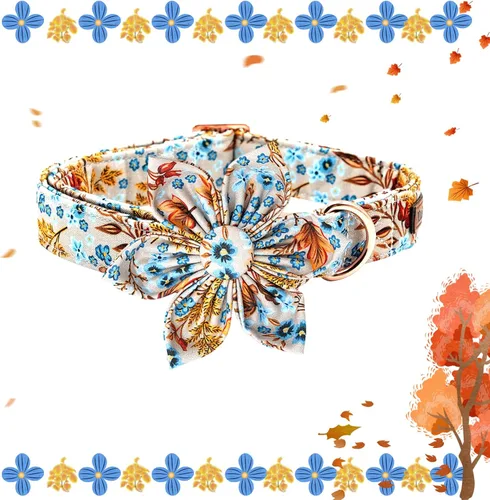 Vista 39 de Lionheart Glory - Collar de perro estampado con flor - Resistente, ajustable, protección contra caídas para cachorros XS