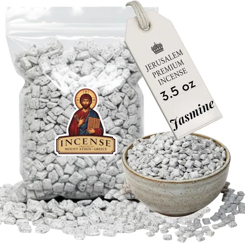 Vista 38 de Holy Land Market Jerusalem Incienso – para iglesia o uso personal, calidad premium del Monte Athos (negro, 1 oz)