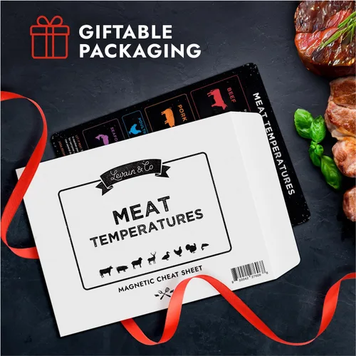 Vista 5 de Maestría de la carne: paquete de imanes de guía de temperatura para ahumar carne y carne