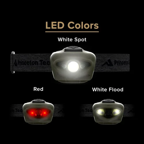 Vista 3 de Princeton Tec Vizz Linterna frontal de 550 lúmenes LED regulable, resistencia al agua IPX7, accesorio esencial para actividades al aire libre como