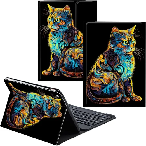Vista 46 de Para Samsung Galaxy Tab S6 Lite Funda 2022/2020 Teclado Inalámbrico Desmontable Y Cubierta De Soporte De Cuero PU Funda Protectora Para Samsung