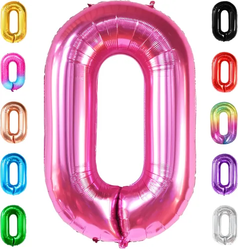 Vista 100 de KatchOn, Globo gigante de oro rosa con el número 5 de 40 pulgadas, globos de cinco globos de oro rosa con el número 5, decoraciones de cumpleaños 5