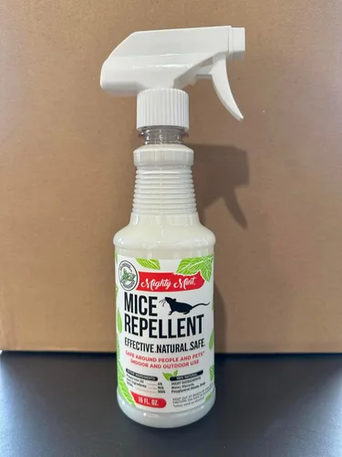 Vista 7 de Spray repelente de ratones de aceite de menta de Mighty Mint Control natural para interiores y exteriores de ratones y roedores Fórmula extra