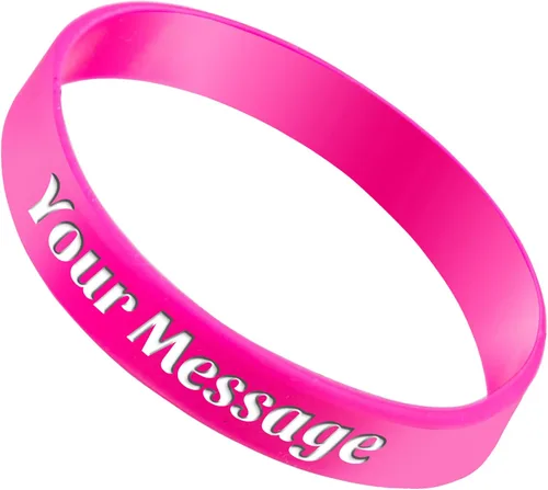 Vista 21 de 50 pulseras de silicona personalizadas para motivación, recuerdos de fiesta, eventos, cumpleaños, conciencia