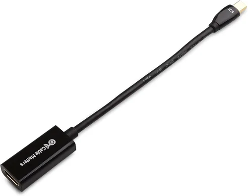 Vista 2 de Cable Matters Adaptador 4K Mini DisplayPort a HDMI 4K (adaptador Mini DP a HDMI) en negro, compatible con Thunderbolt y Thunderbolt 2