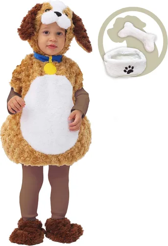 Spooktacular Creations Disfraz de cachorro de peluche para bebé, juego de lujo para niños, disfraz de Halloween para niños