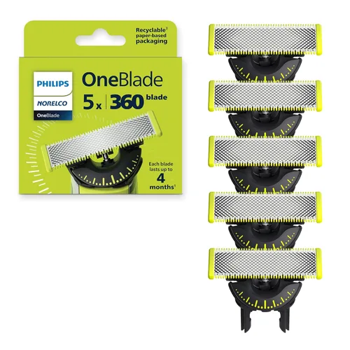 Vista 13 de Philips Norelco OneBlade 360 Hojas de Reemplazo, para Afeitadora y Cortadora Eléctrica OneBlade, Acero Inoxidable Duradera, Recorta, Bordea