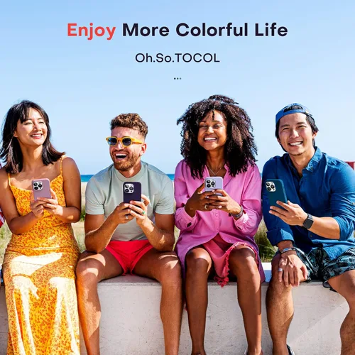 Vista 113 de TOCOL Funda 5 en 1 para iPhone 13, con 2 protectores de pantalla + 2 protectores de lente de cámara, funda de silicona líquida para iPhone 13, verde