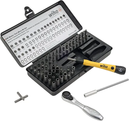 Vista 4 de Wiha 75965 Juego de 65 piezas del sistema 4 ESD Master Technician con llave de trinquete y MicroBits