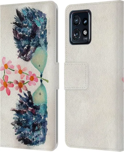 Vista 17 de Head Case Designs Officially Licensed Wyanne Quiet Creative Animals 2 Leather Book Wallet Case Cover Compatible with Motorola Moto Edge 40 Pro
