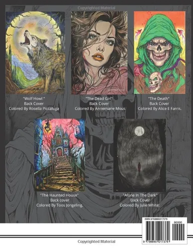 Vista 2 de Halloween Coloring Book For Adults Horror Designs,Stress Relief, Relaxation and Mindfulness