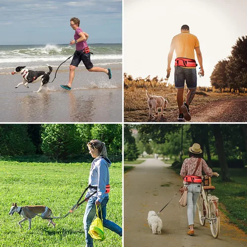 Vista 7 de LIOPARD Bolsas grandes para golosinas para perros, bolsa de entrenamiento manos libres, cinturón para cachorros, riñonera pequeña impermeable