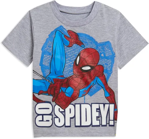 Vista 3 de Marvel Conjunto de camiseta y pantalones cortos con estampado de Spider-Man para niños pequeños y grandes