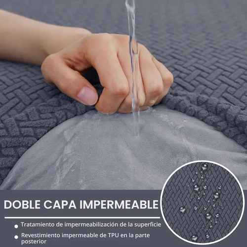 Vista 5 de hyha Fundas de cojín impermeables para sofá, fundas antideslizantes