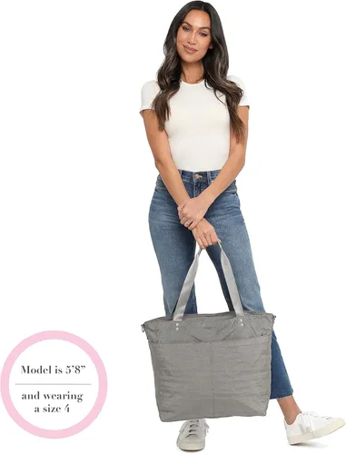 Vista 7 de Baggallini Bolso grande de mano Bolsa de nailon con cremallera, Bolsa de nailon con cremallera