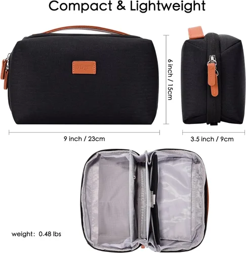 Vista 2 de DDgro Bolsa organizadora de artículos electrónicos, bolsa de accesorios perfecta para electrónica, cargador y cables de MacBook, cables, disco duro