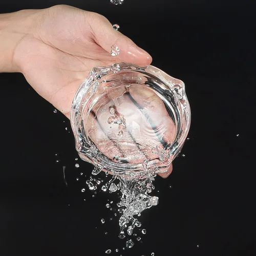 Vista 3 de Cenicero de cristal, ceniceros de cristal para cigarrillos, ceniceros caseros (B)