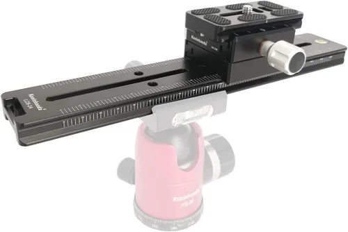 Vista 12 de koolehaoda QR-50B Abrazadera de placa de liberación rápida Adaptador de doble abrazadera compatible con Arca Swiss Plate RRS Rail Plate Nodal Slide