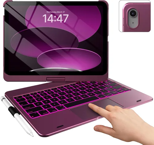 Vista 16 de typecase Funda táctil para iPad de 11ª y 10ª generación con teclado (11 pulgadas 2025, A16 y 10.9 pulgadas 2022) – Rotación de 360°