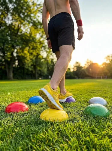Vista 7 de Fasmov Paquete de 6 cápsulas de equilibrio, puntos de entrenamiento de equilibrio para retoques de sentadillas, equilibrio corporal central
