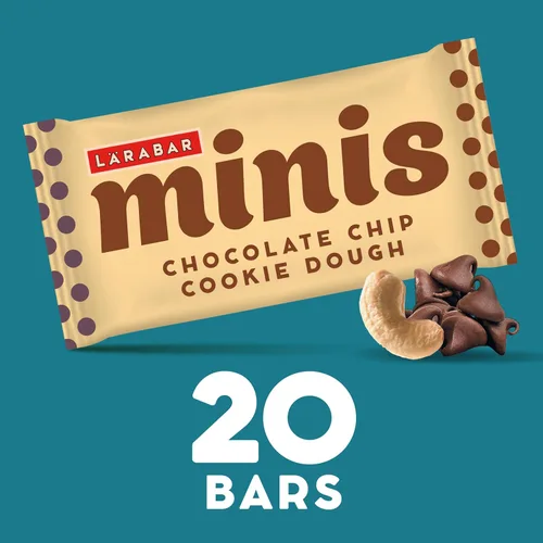 Vista 4 de Larabar - Mini barras de masa de galletas con chispas de chocolate, barra vegana de frutas y nueces sin gluten, barras de 0.78 onzas, 20
