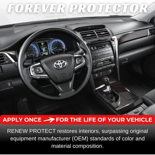 Vista 5 de RENEW PROTECT, DASH - Permanent Ceramic-Hybrid Protectant for Interiors, 100% Color Restorer, Coated Leather, Vinyl, Sticky Dash Repair, Low-Glare