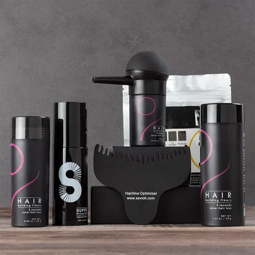 Vista 6 de gowwim Fibras capilares, fibras de construcción de cabello, 100% cabello indetectable, más grueso, cubre instantáneamente el cabello escaso 25