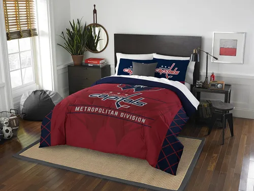 Vista 11 de Juego de edredón y funda de almohada para cama individual o matrimonial/queen, con licencia oficial de la NHL