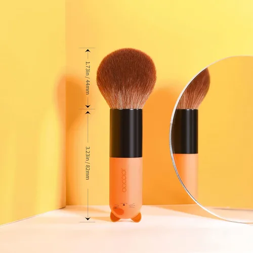 Vista 6 de Docolor Cepillo de polvo para rubor, pelos sintéticos de primera calidad, brochas de maquillaje, cobertura de base Kabuki, bronceador mineral