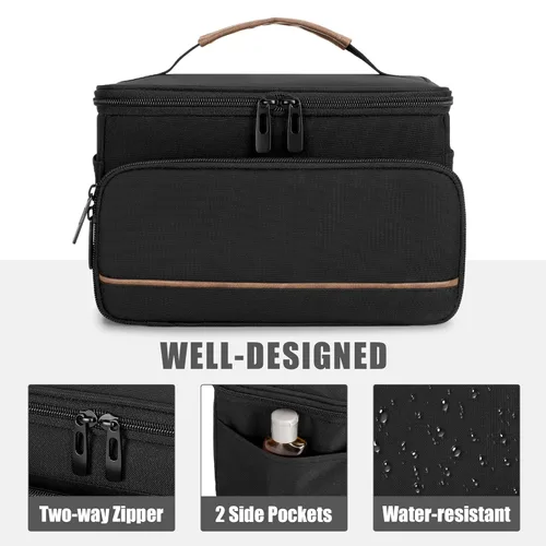 Vista 4 de CURMIO Bolsa de peluquería para cortapelos, estuche de viaje compatible con herramientas de corte de pelo Andis/Hatteker/Oster y cortadora de pelo