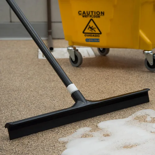 Vista 8 de Carlisle Squeegee cabeza de caucho, espuma sólida de una sola unidad para piso, 24", Negro, 1