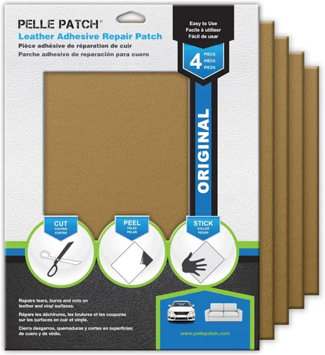 Vista 104 de Pelle Patch - Parche de reparación de cuero y vinilo - 25 colores disponibles - Original 4x60 - Beige