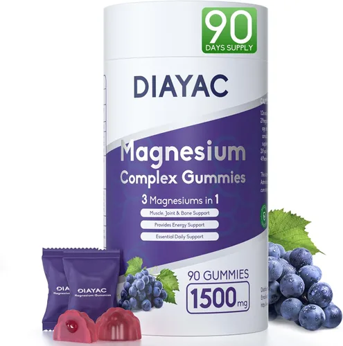 Gomitas de complejo de magnesio, suplemento de magnesio empaquetado individualmente, quelato de magnesio, bisglicinato, malato, citrato, taurato