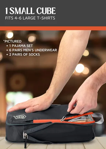 Vista 6 de Compression Packing Cubes Set for Travel - Lightweight, Durable Clothes Organizer for Carry-On Luggage and Suitcases by TRIPPED Travel Gear