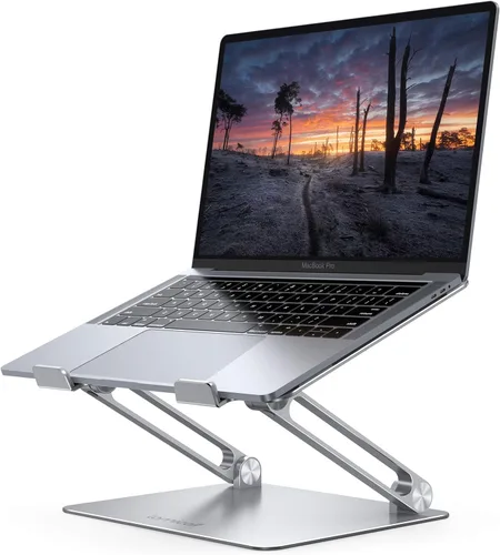 Lamicall - Soporte ajustable para laptop, elevador portátil para laptop, soporte de aluminio para escritorio plegable, soporte ergonómico para