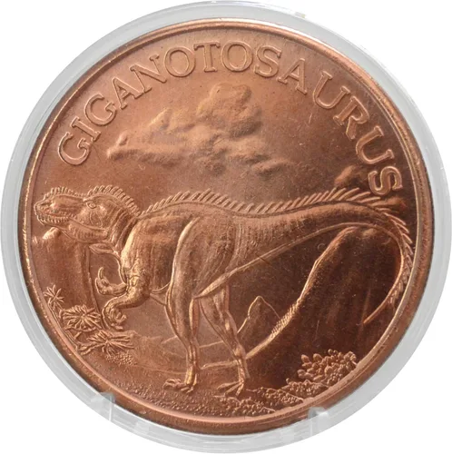 Vista 13 de Dinosaurio Pteranodon Prehistórico - 1 onza.999 cobre puro redondo coleccionable de 39mm moneda de desafío en cápsula - COA de Heavenly Metals