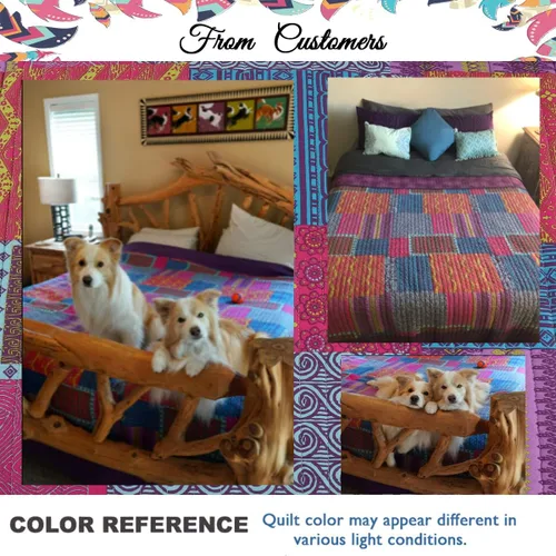 Vista 6 de Cozy Line Home Fashions Sanders - Juego de ropa de cama reversible de 100% algodón a rayas.