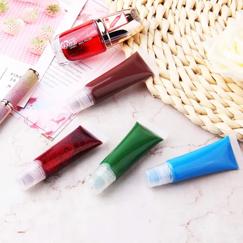 Vista 6 de HRLORKC 110 tubos vacíos de 0.3 fl oz para brillo labial, contenedores para bálsamo labial cosmético
